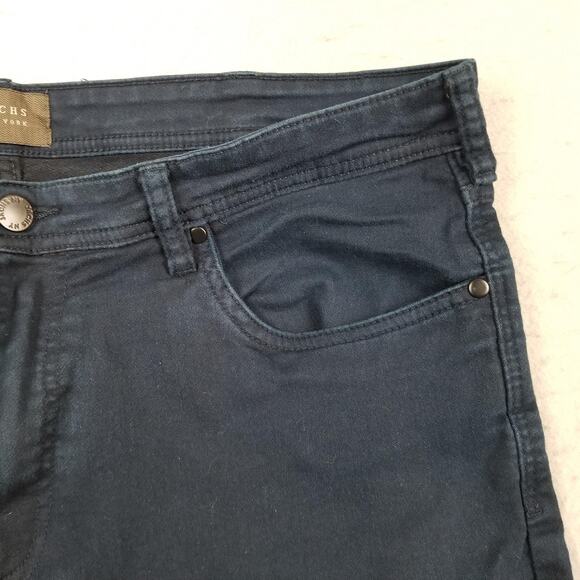 Jachs New York Jeans Mens 38x30 Blue Stretch Denim Straight Leg Casual Pants - Picture 4 of 14